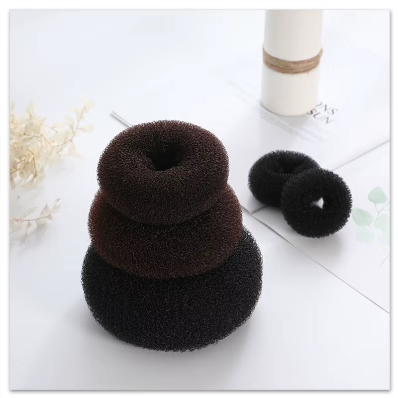 3Pcs Hair Bun Donut Magic Foam Products Hairstyle Lazy Hair Accessories for Girls Women Lady Easy Big Ring Hair Styling Tools