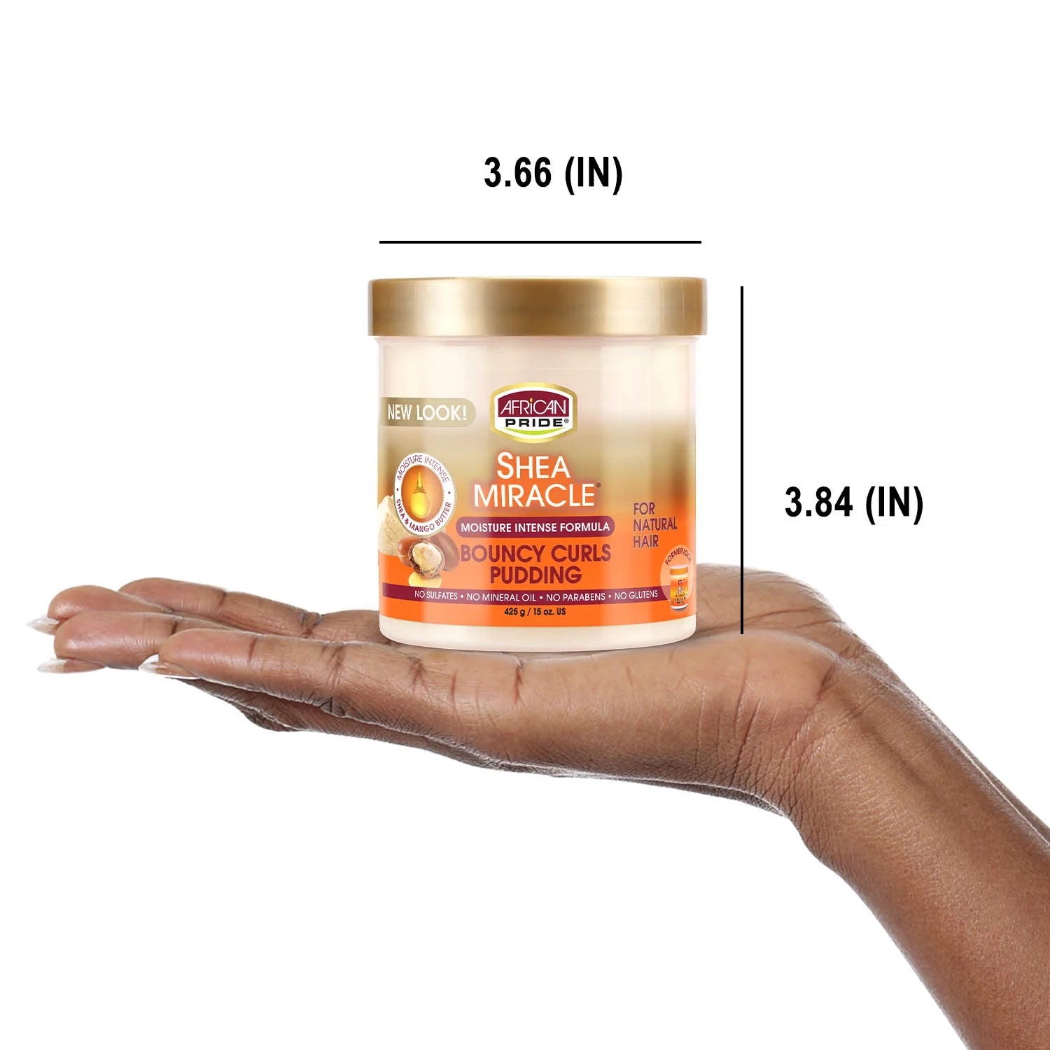 (2 Pack)  Shea Butter Miracle Bouncy Curls Pudding 15 Oz. Jar, Curly Hair, Moisturizing