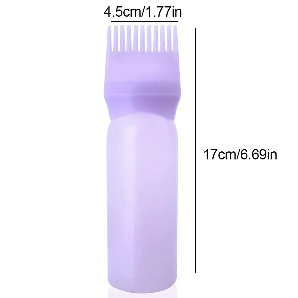 160Ml Hair Root Comb Applicator Bottle Dispensing Hair Dye Applicator Comb Brush Salon Hair Coloring Hairdressing Styling Tools