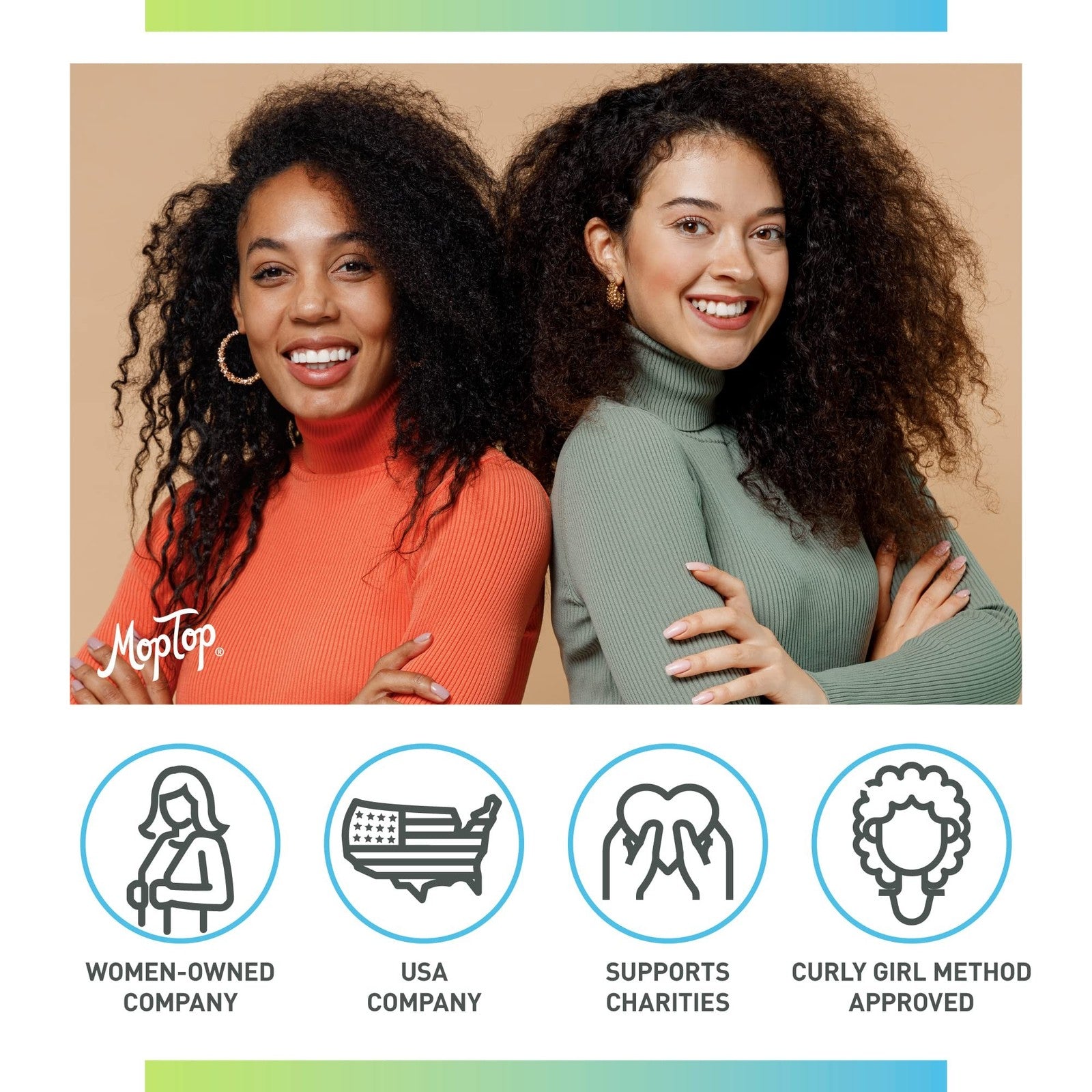 Moptop Moisturizing Curly Hair Shampoo and Conditioner Set – Gentle Shampo