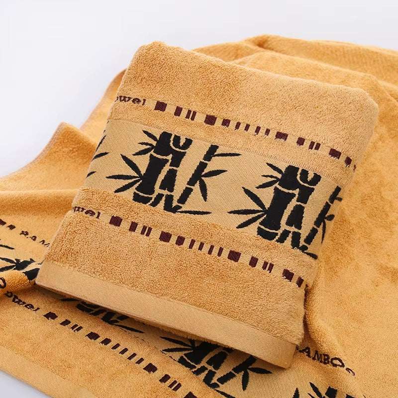 Bamboo Fiber Towels Set Home Bath Towels for Adults Face Towel Thick Absorbent Luxury Bathroom Towels Toalha De Praia