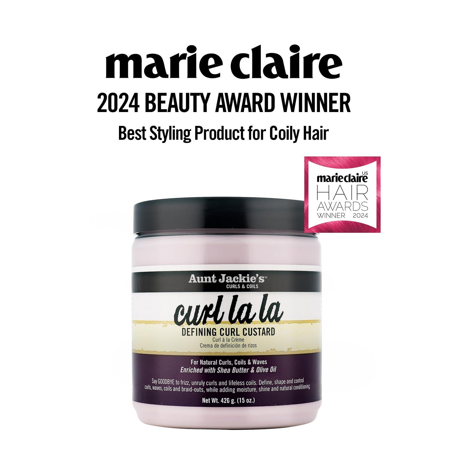 Aunt Jackie'S Curls and Coils Curl La La Defining Curl Custard for Natural Hair