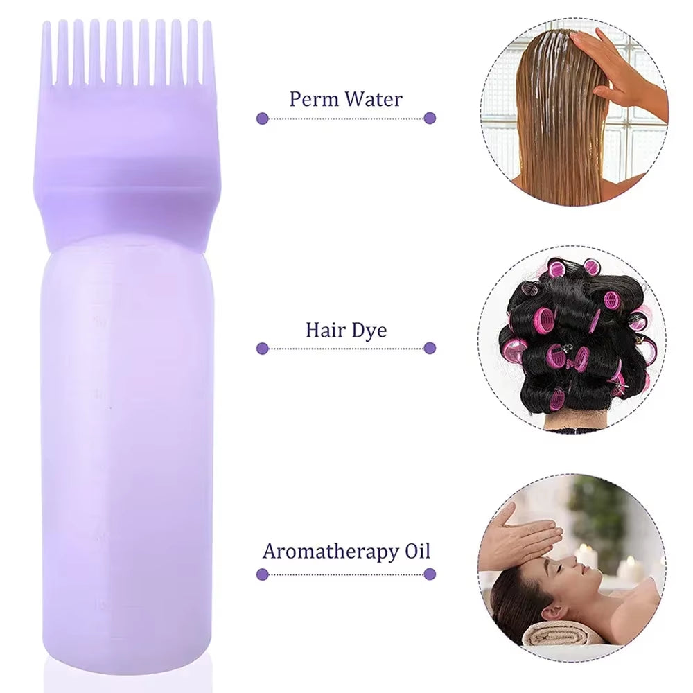 160Ml Hair Root Comb Applicator Bottle Dispensing Hair Dye Applicator Comb Brush Salon Hair Coloring Hairdressing Styling Tools
