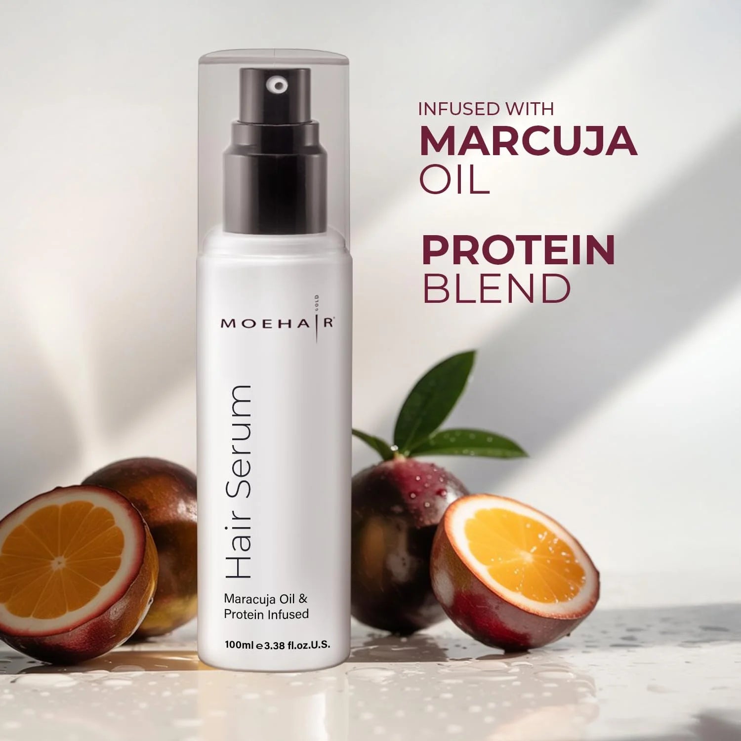 Anti-Frizz Serum 3.4 Fl Oz | Silk Drops for All Hair Types | Maracuja Oil | Sulfate-Free