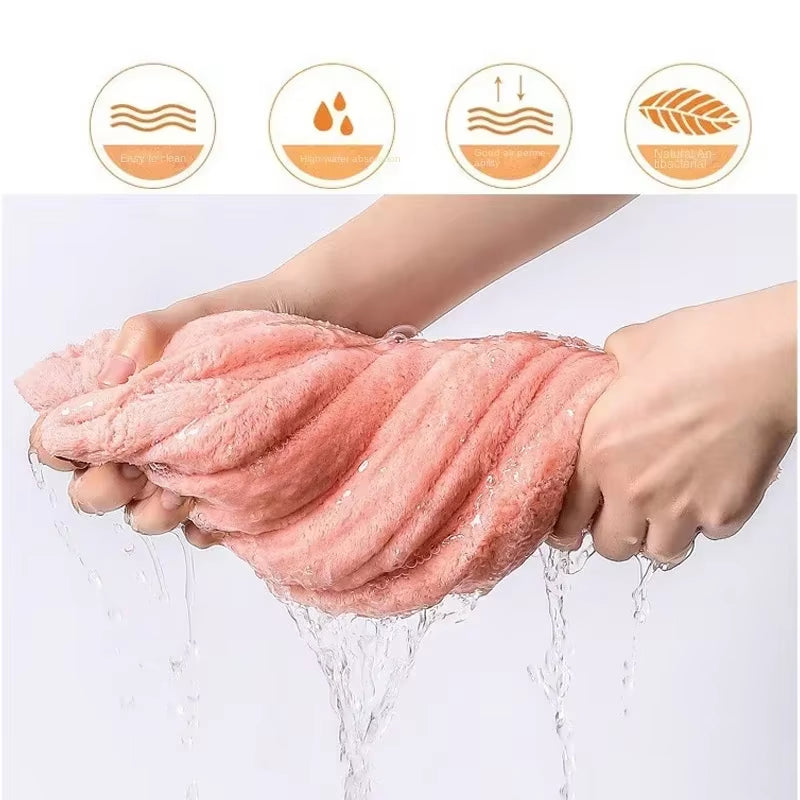 Dry Hair Cap Sports Towel Fiber Super Fine Adult Bath Towel Towels Bathroom Soft Turban for Hair Drying Miss Serviettes Face Wet