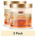 (2 Pack)  Shea Butter Miracle Bouncy Curls Pudding 15 Oz. Jar, Curly Hair, Moisturizing