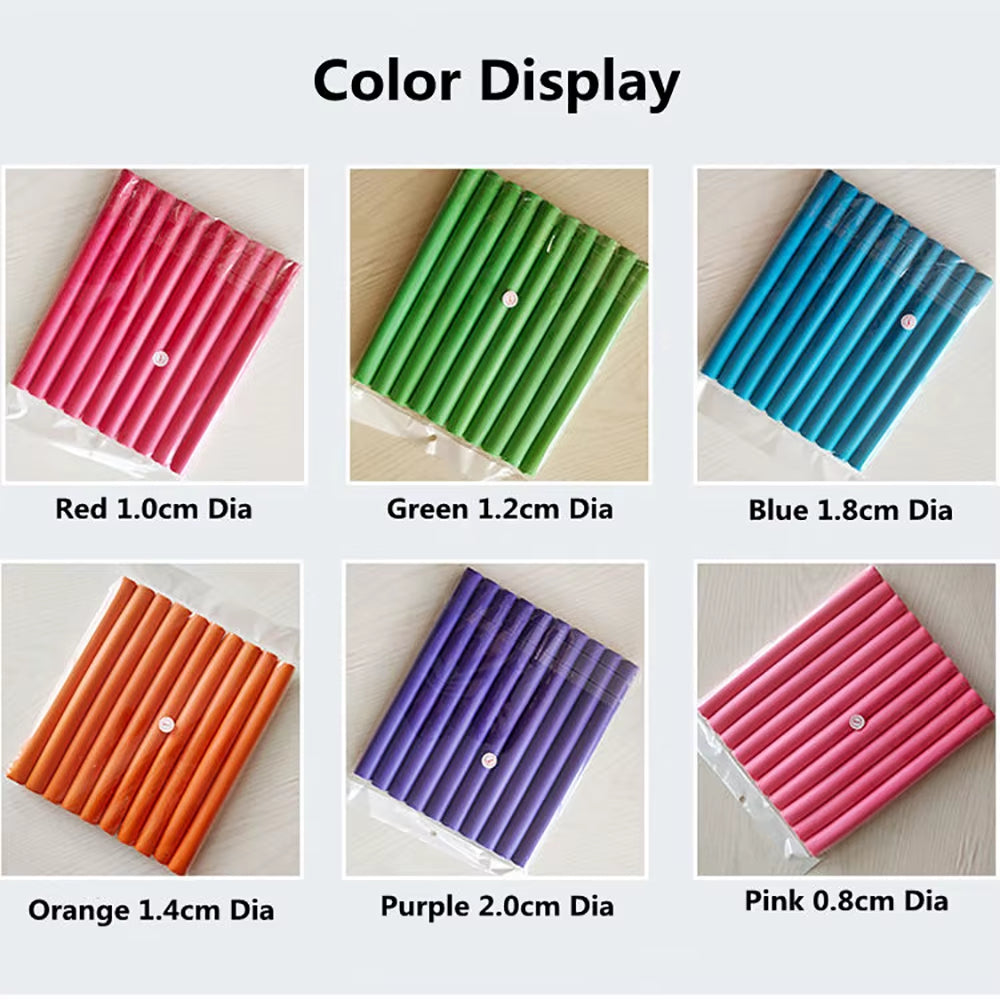 42 Pcs/Lot Heatless Curling Rod Soft Sponge Hair Curler Roller Foam Bendy Twist Curls Tool DIY Hairstyling Hairdressing Tools