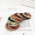 100/200Pcs Colorful Elastic Hair Band Rope Scrunchie Set Headband Leagues Tie Colet for Women Girl Hairstyle Fashion Accessories