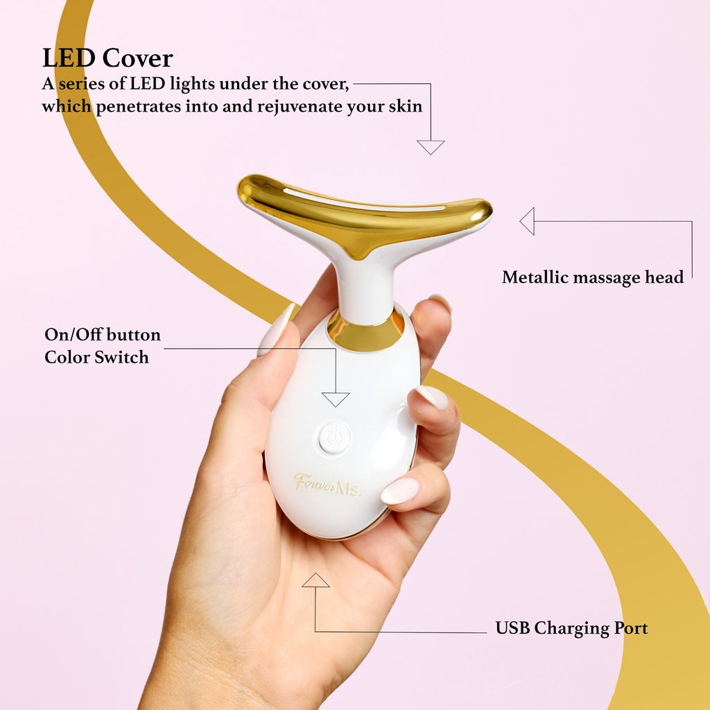 Red Light Therapy for Face and Neck, Facial Massager Sculpting Tool with 7 Color
