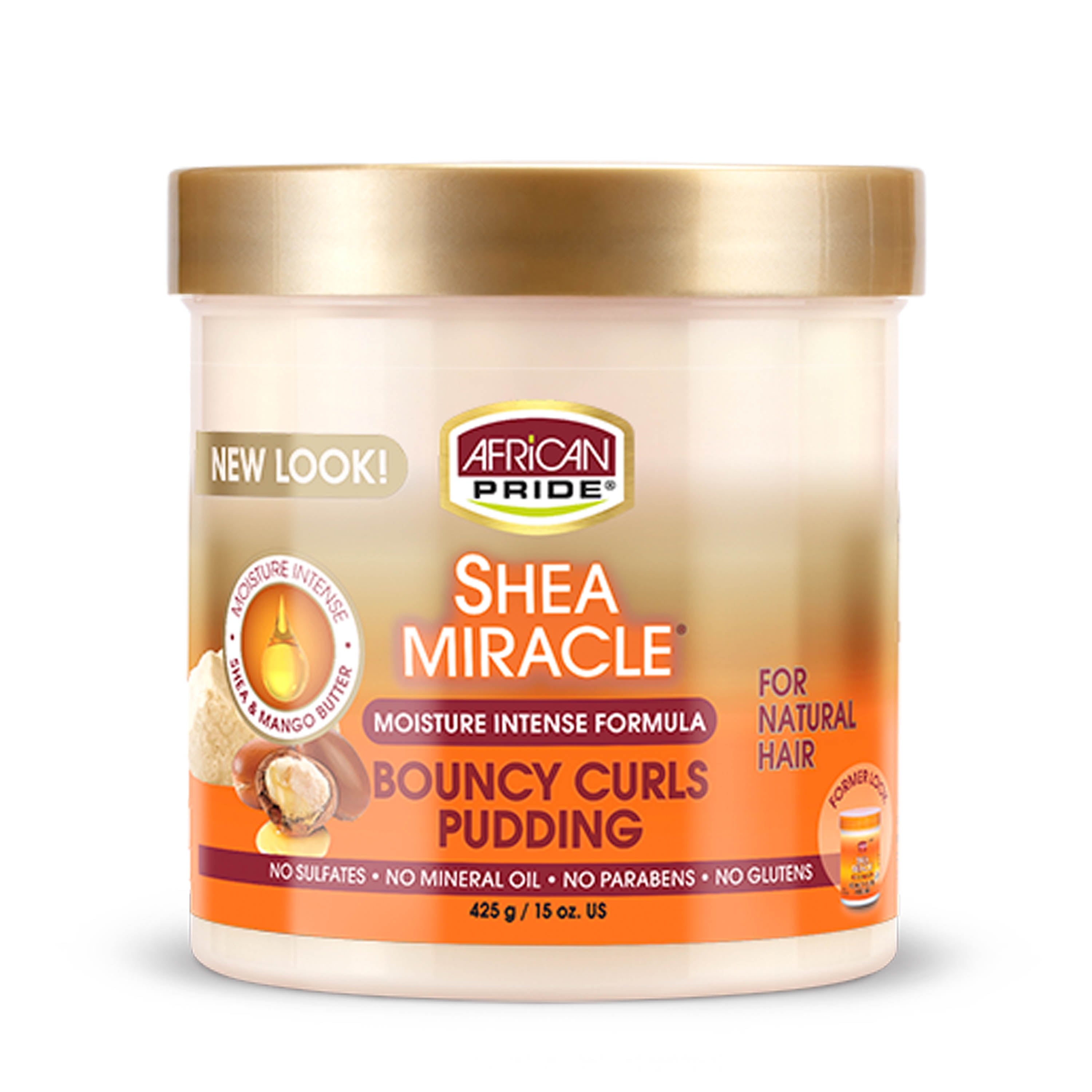 (2 Pack)  Shea Butter Miracle Bouncy Curls Pudding 15 Oz. Jar, Curly Hair, Moisturizing