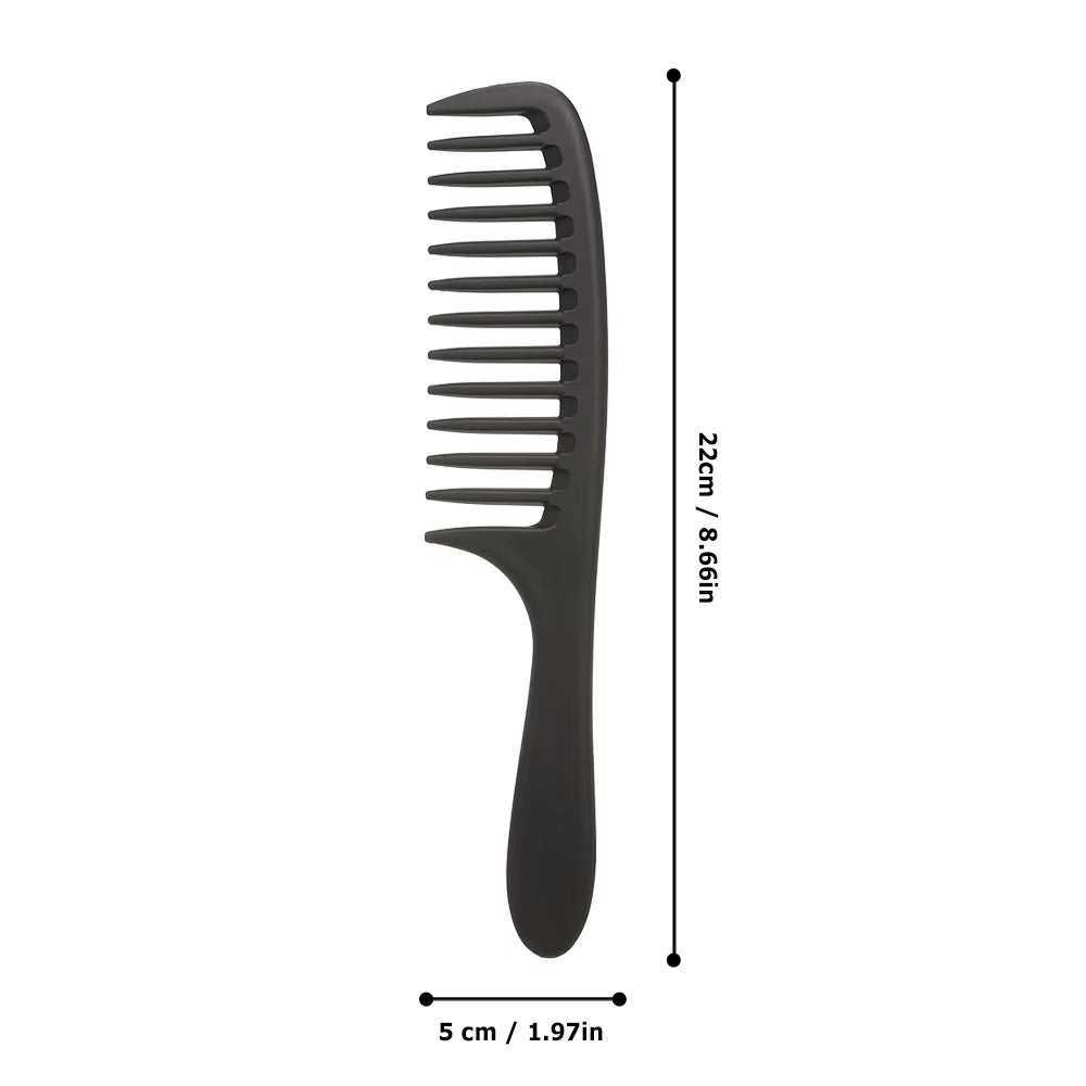 Wide Tooth Comb Detangling Hair Wide Comb round Teeth Hairdress Comb Carbon Antistatic Comb Pro Salon Dyeing Styling Tools