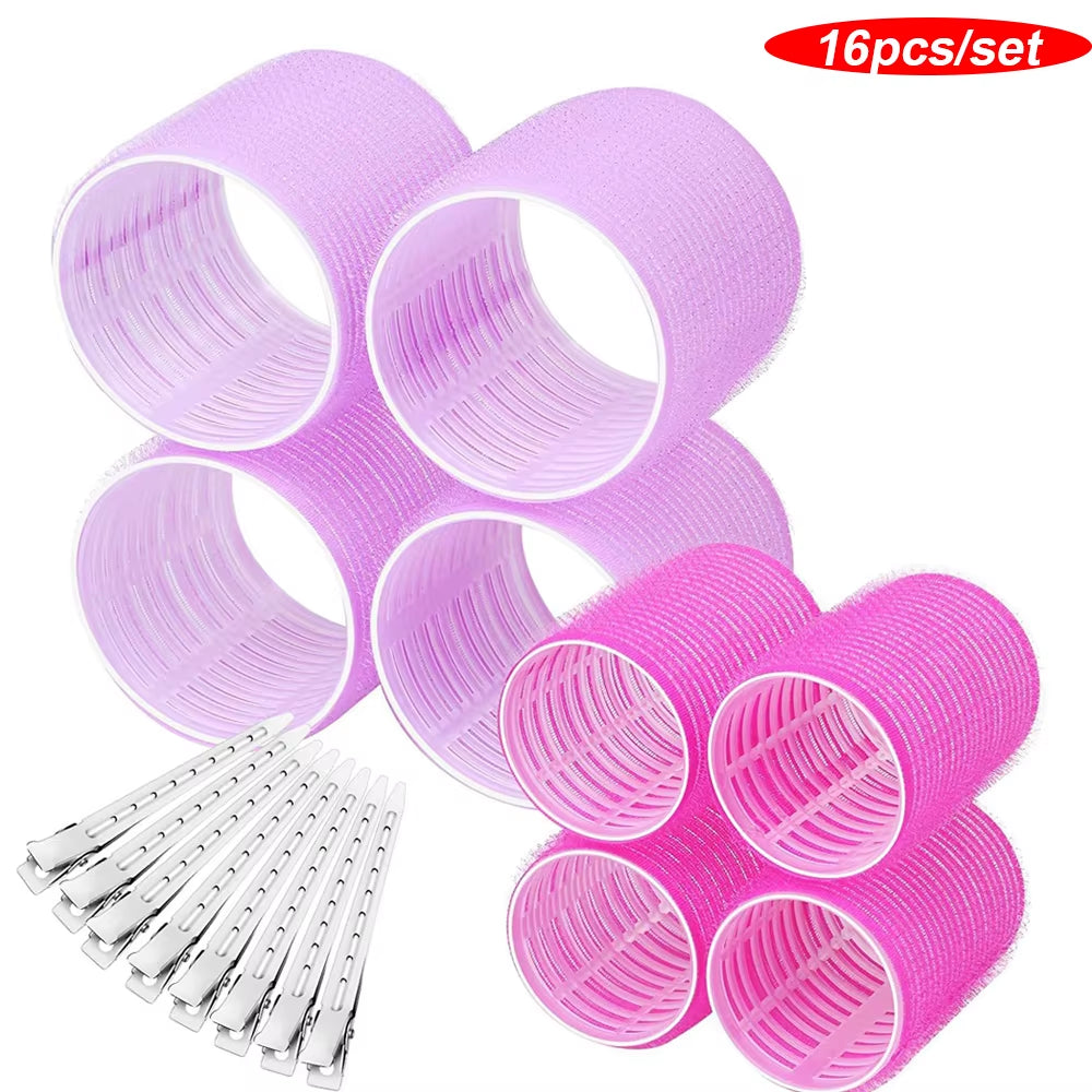 Hair Roller No Harm to Hair Magic Curler Natural Curling No Heat Hair Bangs Volume Self-Adhesive Hook & Loop DIY Styling Tools