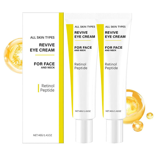 2PCS Revive Eye Cream,Revive Eye Cream with Retinol Peptide,Reduce