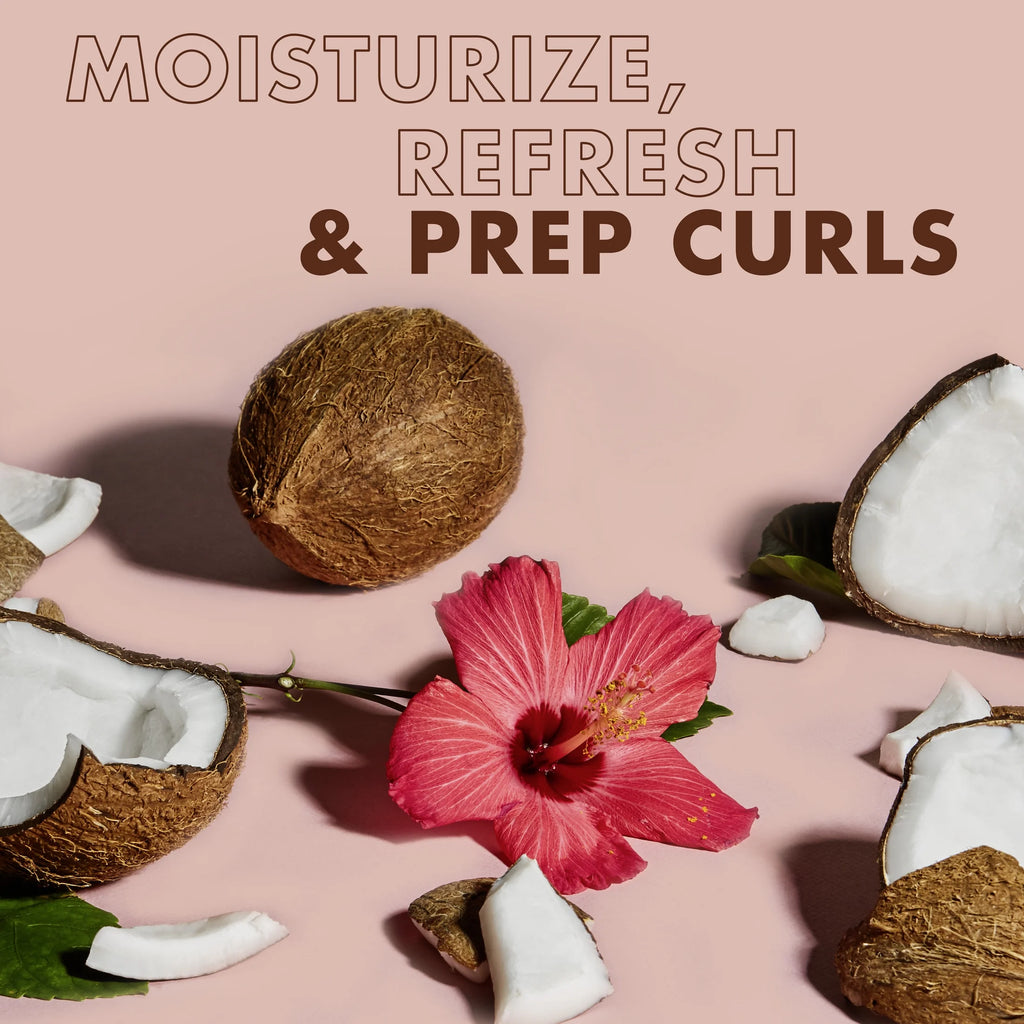Shea Moisture Kids Extra Moisturizing Leave-In Conditioner Detangler Frizz Control Curly Hair Coconut & Hibiscus, 8 Oz Spray Bottle