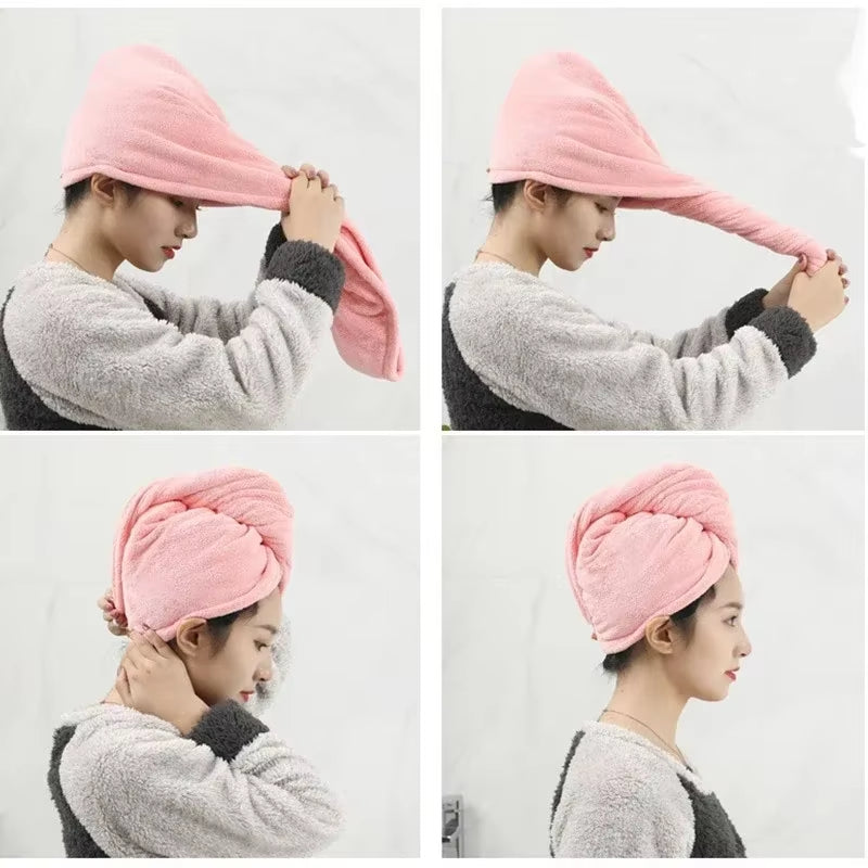 Dry Hair Cap Sports Towel Fiber Super Fine Adult Bath Towel Towels Bathroom Soft Turban for Hair Drying Miss Serviettes Face Wet