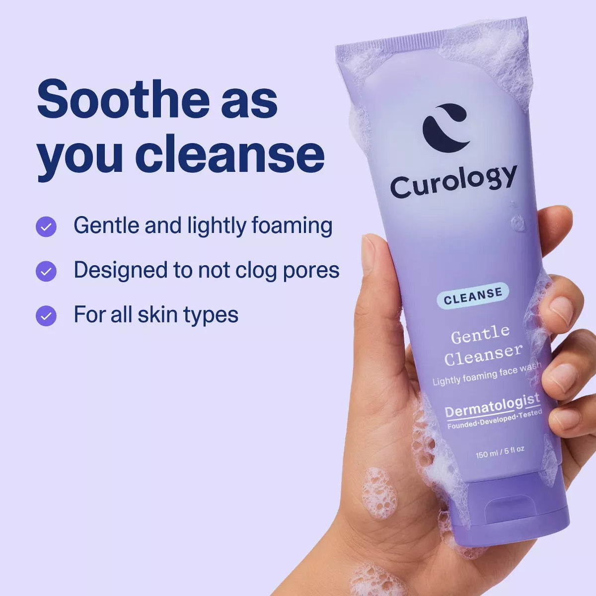 Curology Gentle Cleanser, Lightly Foaming Face Wash
