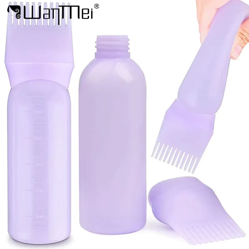 160Ml Hair Root Comb Applicator Bottle Dispensing Hair Dye Applicator Comb Brush Salon Hair Coloring Hairdressing Styling Tools