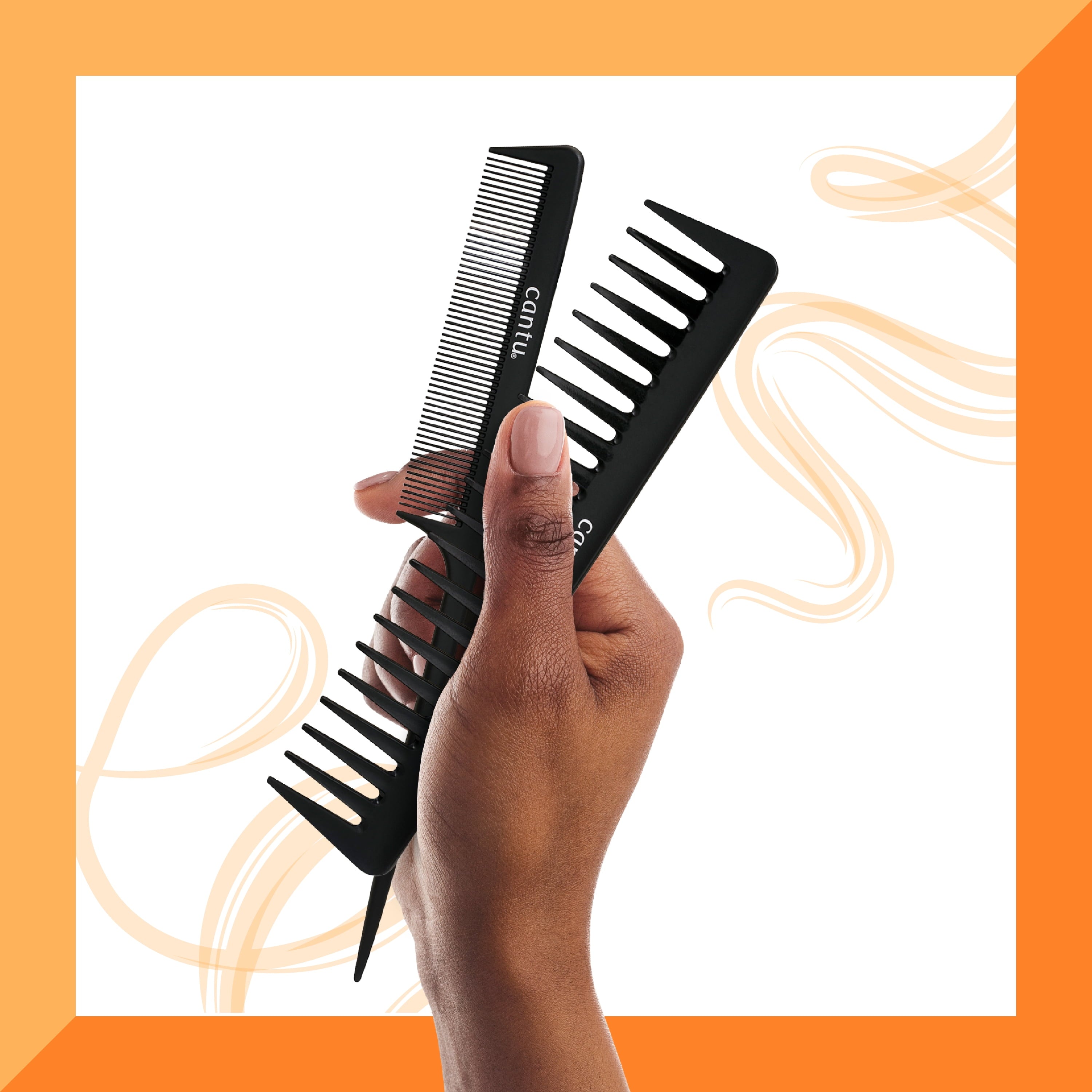 Style Carbon Fiber Hair Combs, 2 Pc