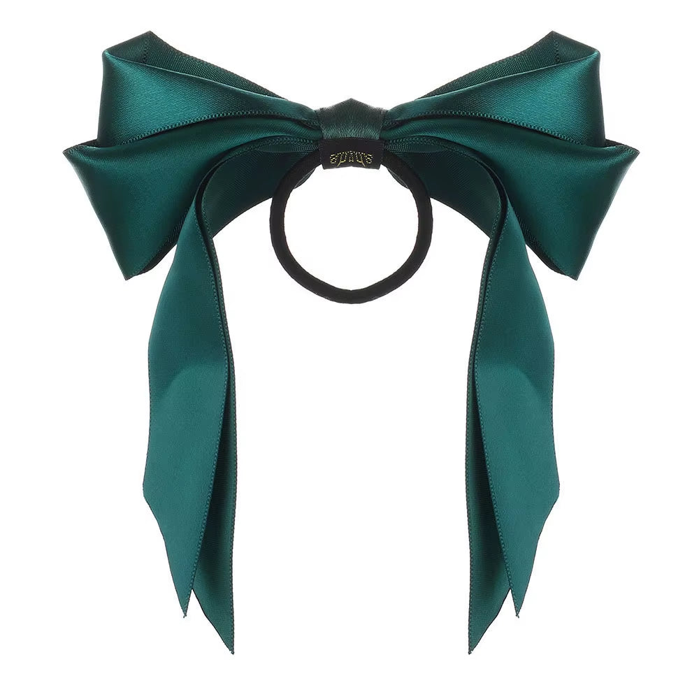 Korean Bowknot Hair Tie Scrunchies for Women Fashion Long Ribbon Elastic Hair Bands Bow Ponytail Ties Hair Accessories