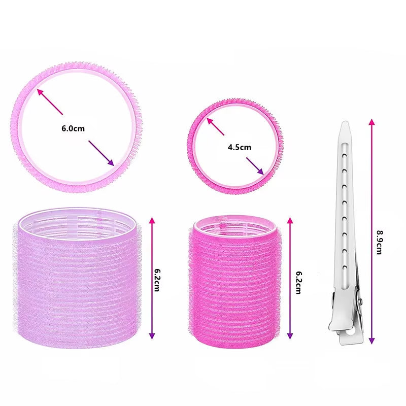 Hair Roller No Harm to Hair Magic Curler Natural Curling No Heat Hair Bangs Volume Self-Adhesive Hook & Loop DIY Styling Tools