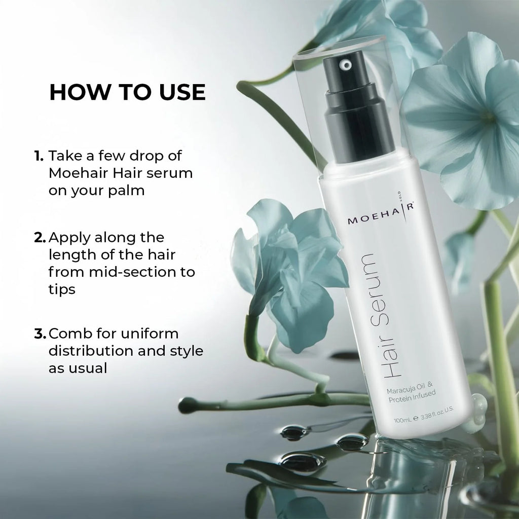 Anti-Frizz Serum 3.4 Fl Oz | Silk Drops for All Hair Types | Maracuja Oil | Sulfate-Free