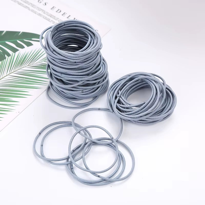 100/200Pcs Colorful Elastic Hair Band Rope Scrunchie Set Headband Leagues Tie Colet for Women Girl Hairstyle Fashion Accessories