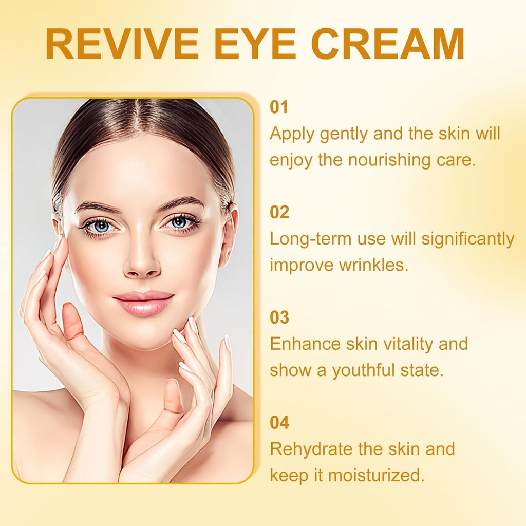 2PCS Revive Eye Cream,Revive Eye Cream with Retinol Peptide,Reduce