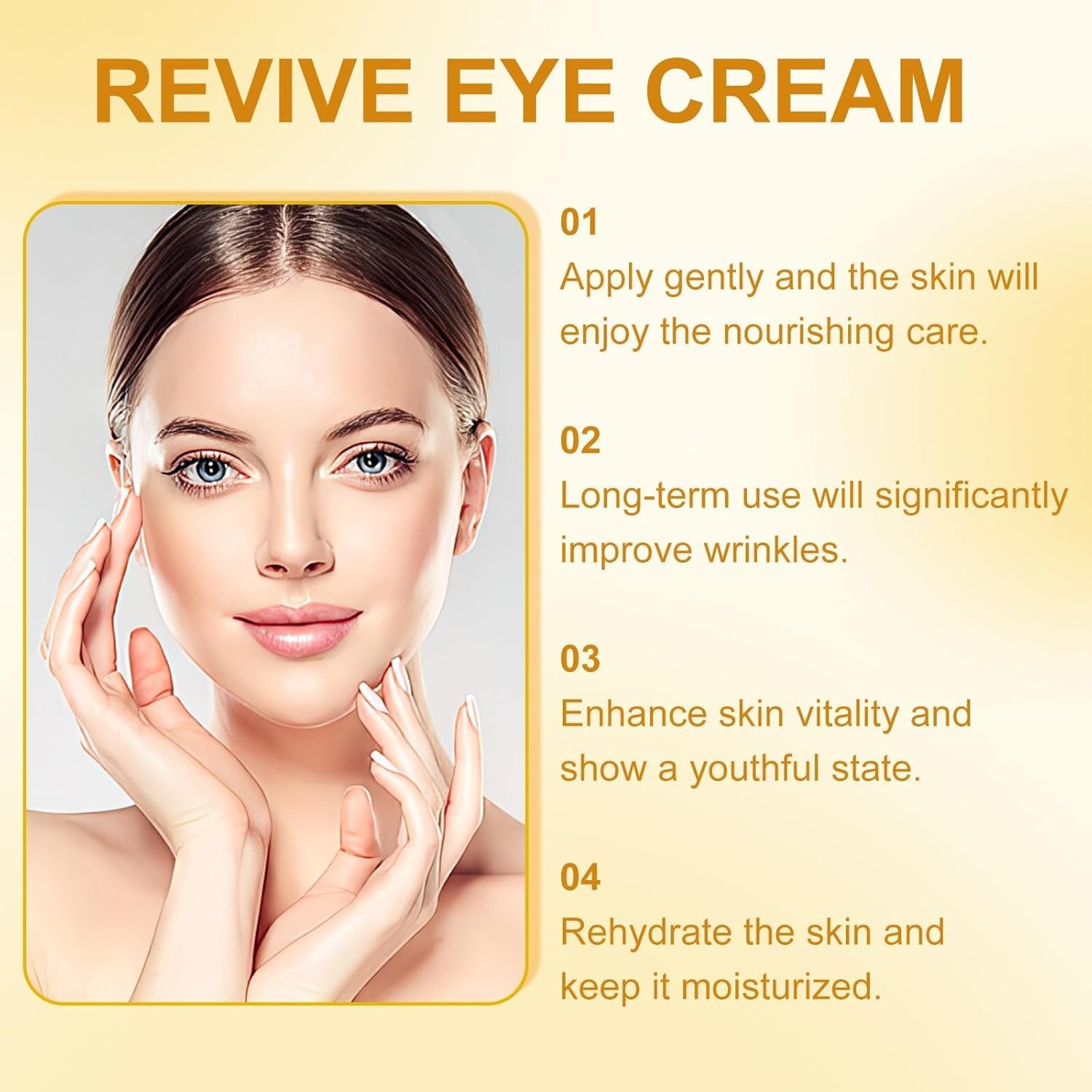 2PCS Revive Eye Cream,Revive Eye Cream with Retinol Peptide,Reduce