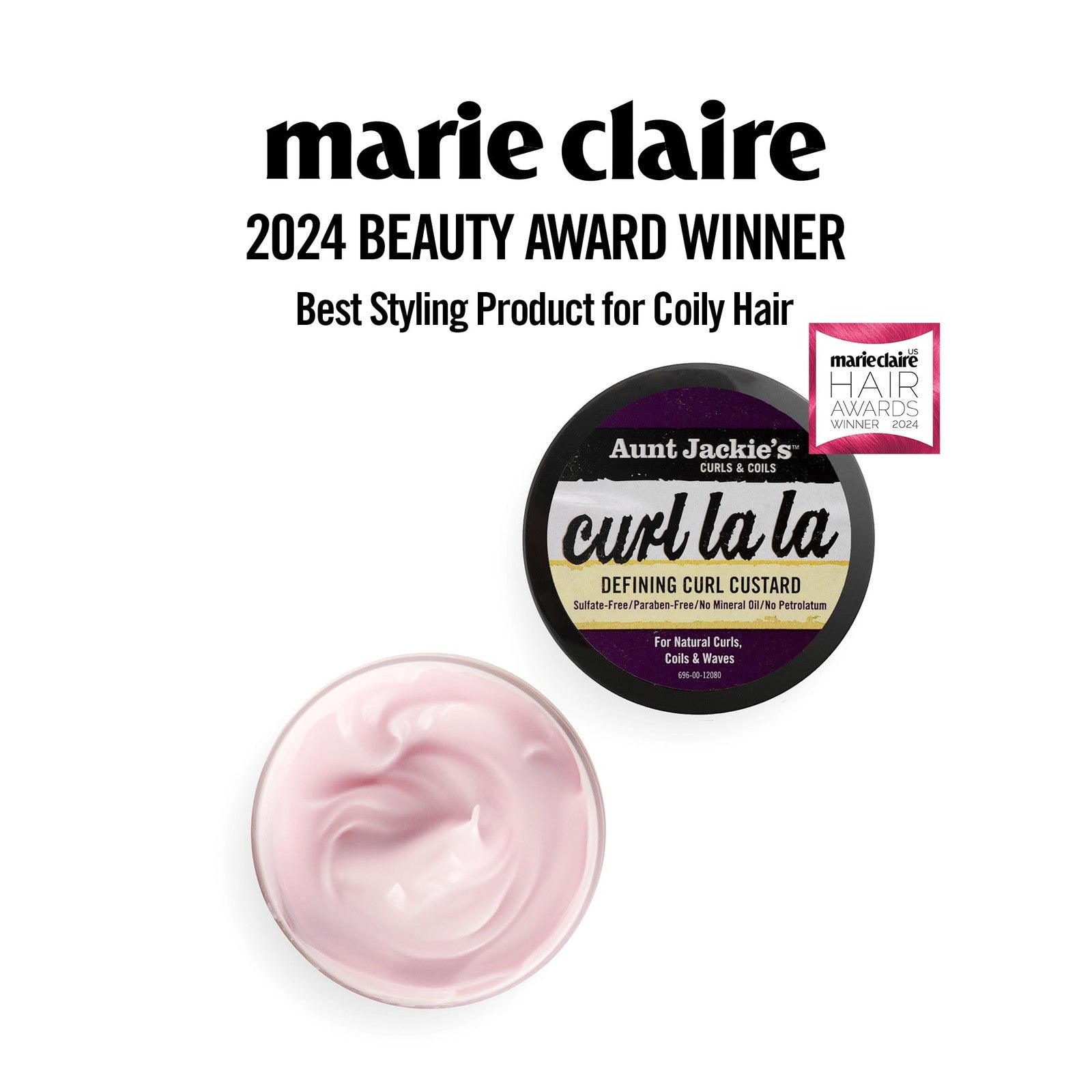 Aunt Jackie'S Curls and Coils Curl La La Defining Curl Custard for Natural Hair