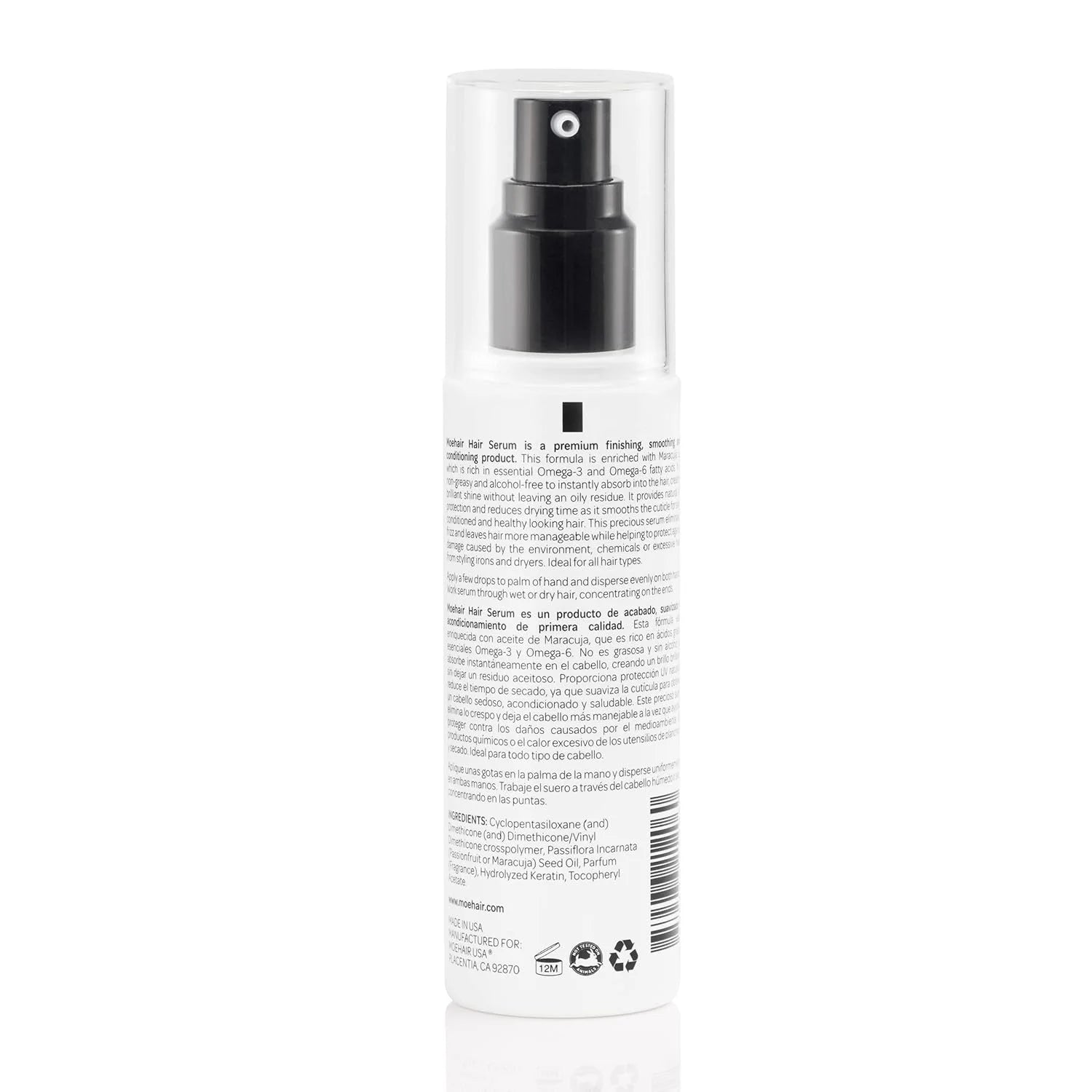 Anti-Frizz Serum 3.4 Fl Oz | Silk Drops for All Hair Types | Maracuja Oil | Sulfate-Free