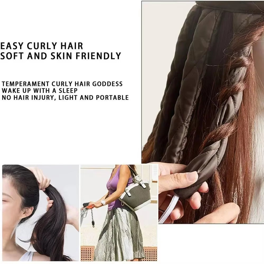 New 30Cm Lazy Heatless Hair Curler No Heat Heatless Curls Rod Headband Sleeping Head Bands No Heat Womens DIY Hair Styling Tools