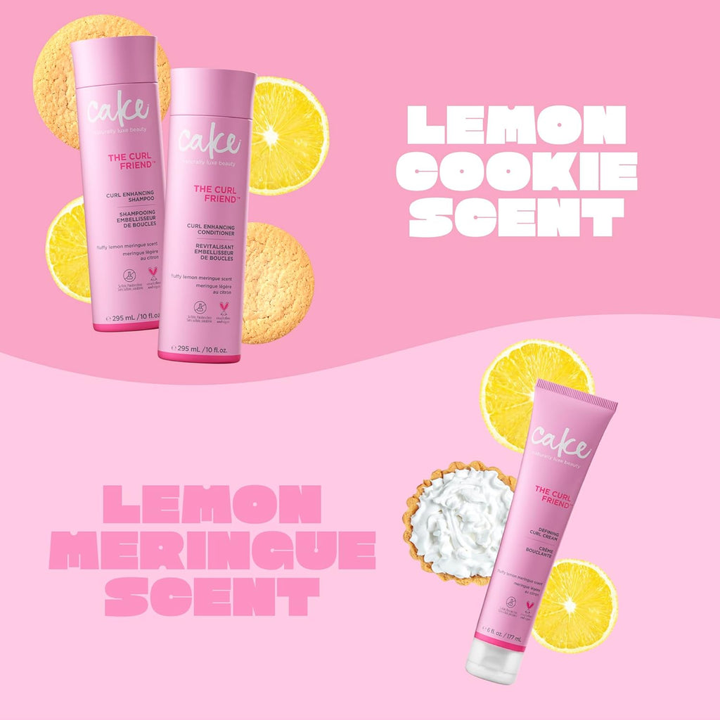 Curl Friend Curl Defining Shampoo, Conditioner & Cream Set - Avocado & Argan Oil Curly Hair Products - Anti-Frizz, Cruelty Free & Vegan Gift Set
