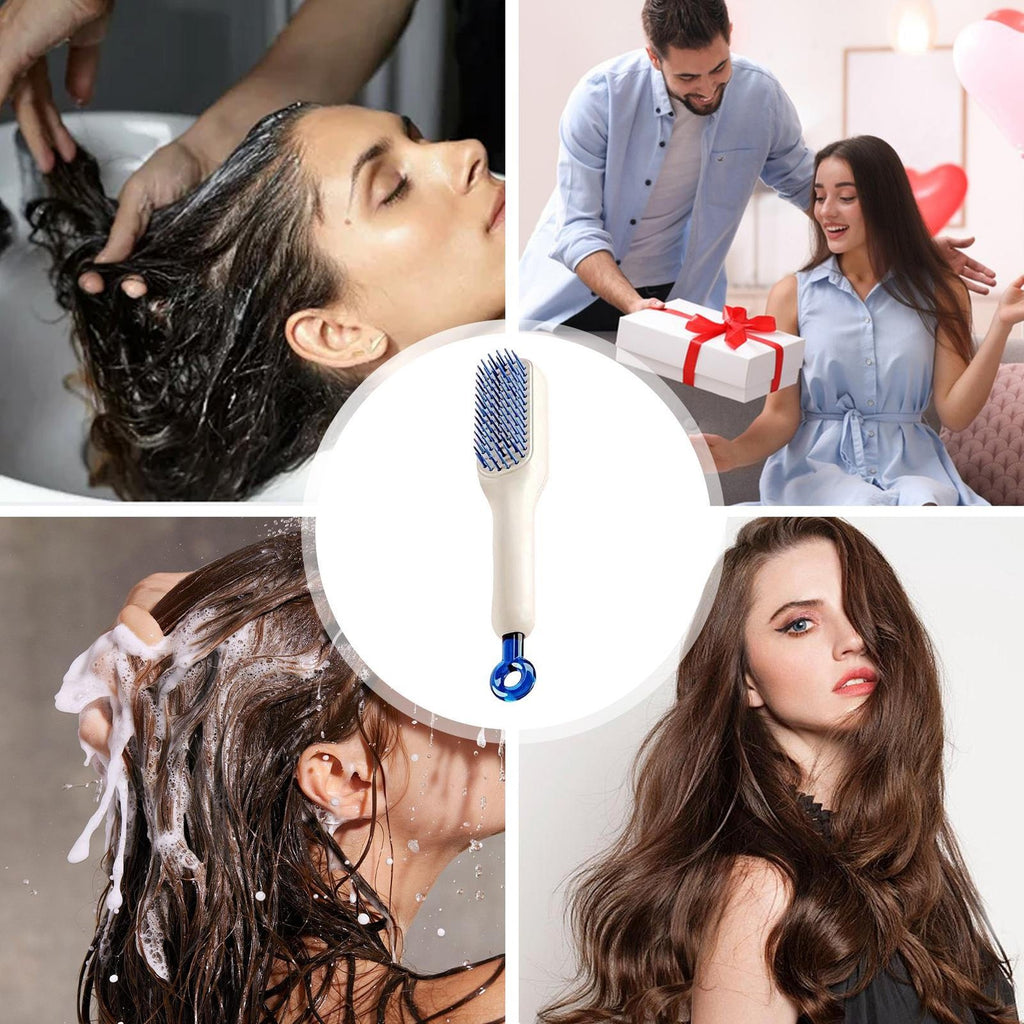 Self Cleaning Hair Brush Magic Retractable Brush Massage Anti-Static Hair Brush