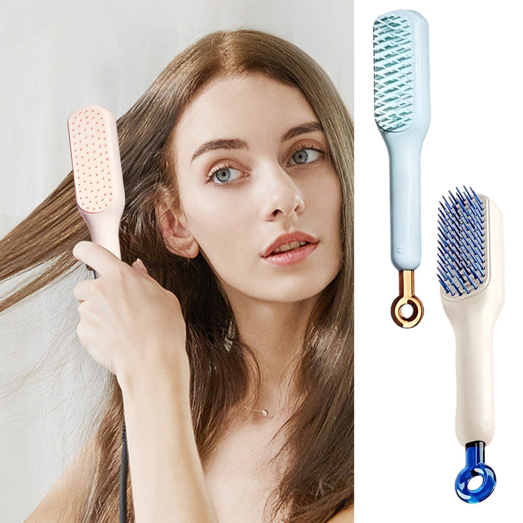 Self Cleaning Hair Brush Magic Retractable Brush Massage Anti-Static Hair Brush
