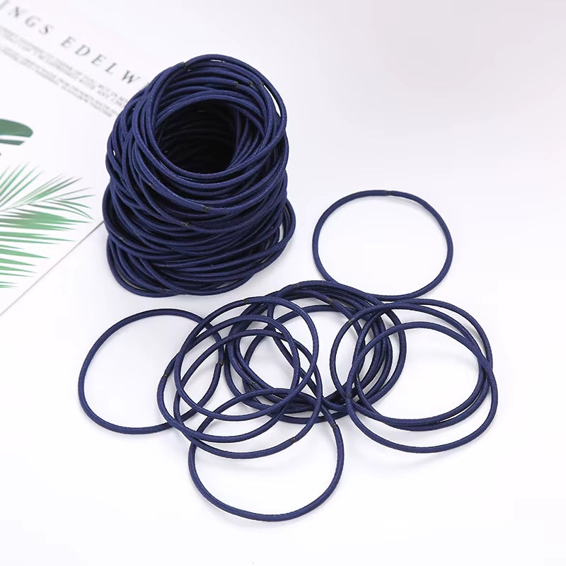 100/200Pcs Colorful Elastic Hair Band Rope Scrunchie Set Headband Leagues Tie Colet for Women Girl Hairstyle Fashion Accessories