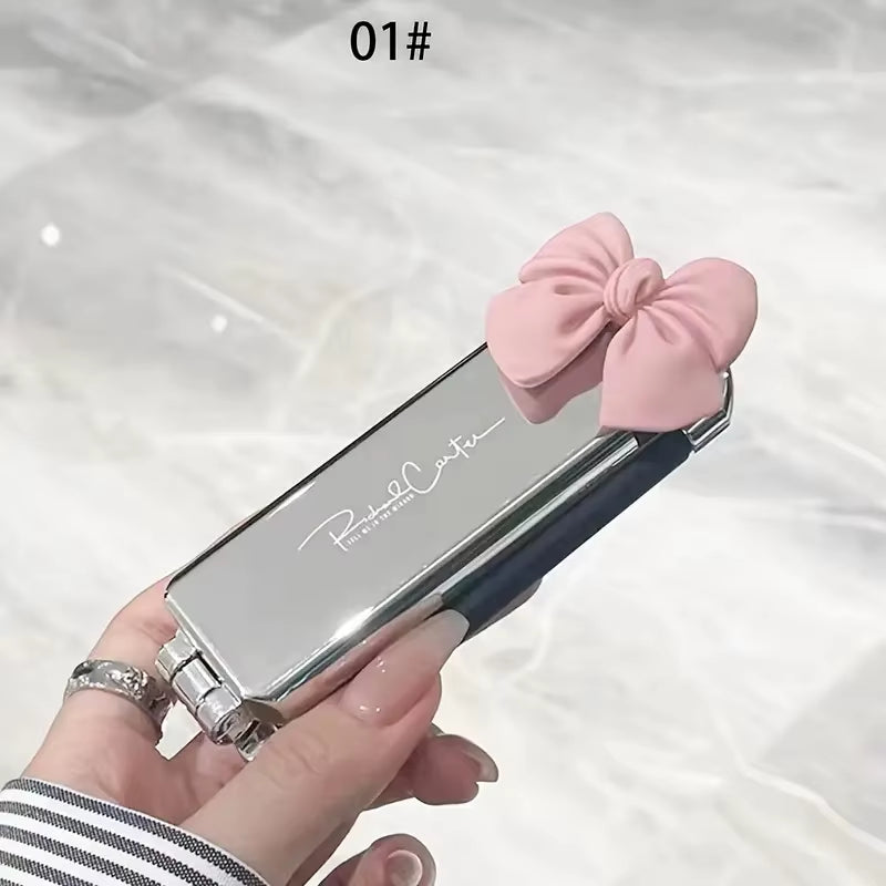 CALIYI 1PCS Folding Mini Pocket Hair Comb with Mirror Portable Massage Comb Brush for Salon Travel Outdoor Makeup Styling Tools