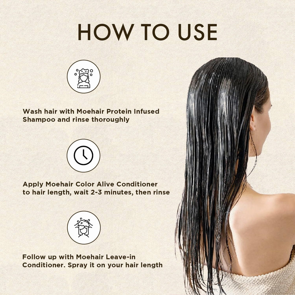 Protein Shampoo (12 Fl), Color Alive Conditioner (12 Fl) and Leave-In Conditioner (12 Fl)