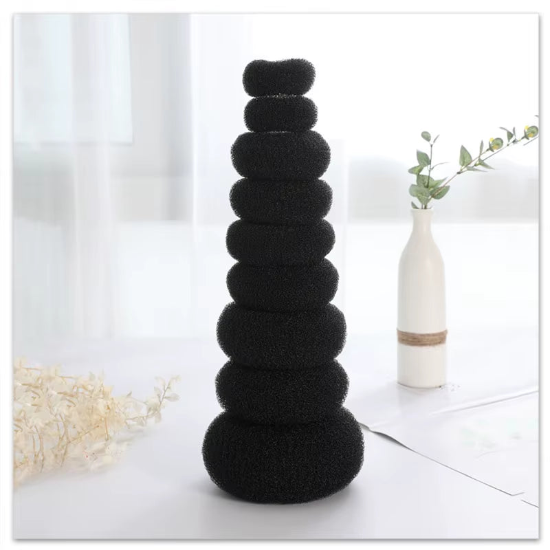 3Pcs Hair Bun Donut Magic Foam Products Hairstyle Lazy Hair Accessories for Girls Women Lady Easy Big Ring Hair Styling Tools