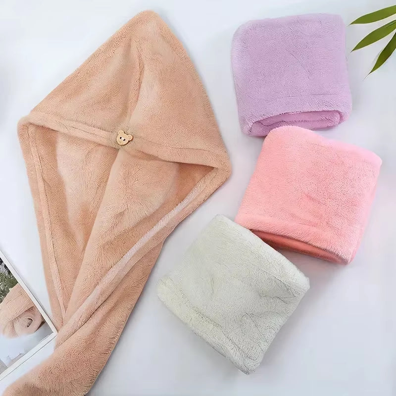 Dry Hair Cap Sports Towel Fiber Super Fine Adult Bath Towel Towels Bathroom Soft Turban for Hair Drying Miss Serviettes Face Wet