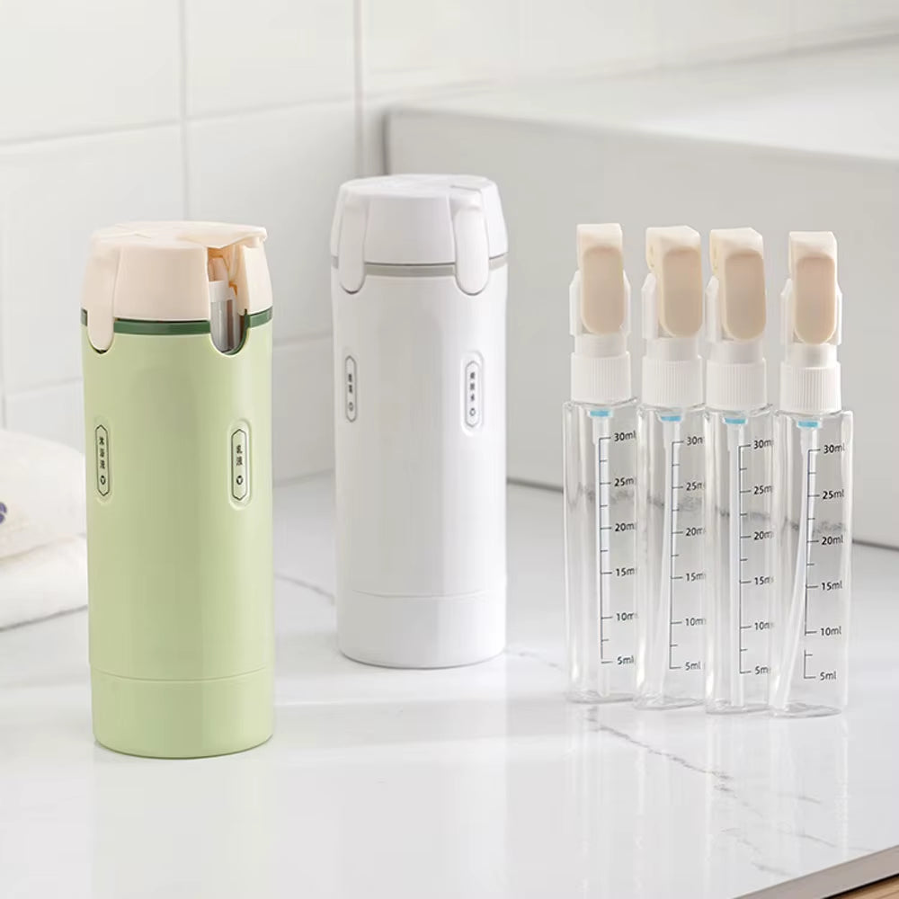 4 in 1 Travel Dispenser Portable Travel Bottles Leak Proof Leakproof Travel Container for Perfume Shampoo Conditioner Lotion