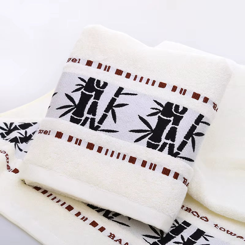 Bamboo Fiber Towels Set Home Bath Towels for Adults Face Towel Thick Absorbent Luxury Bathroom Towels Toalha De Praia
