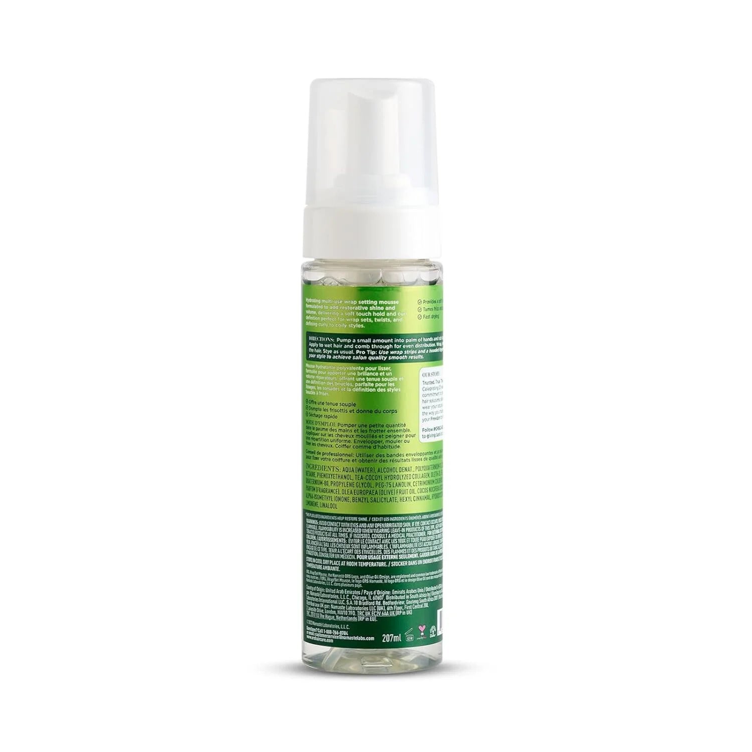 Olive Oil Hold Shine Wrap/Set Mousse