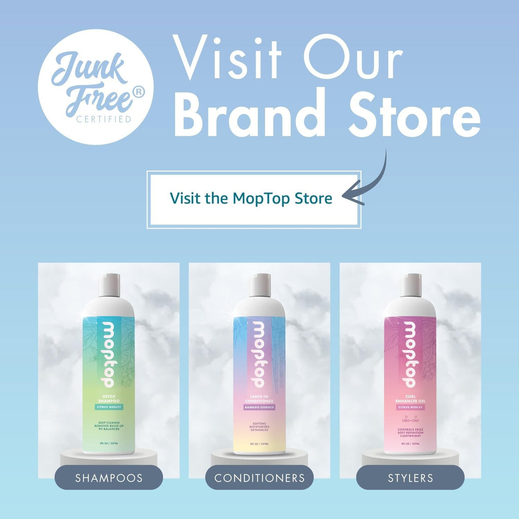Moptop Moisturizing Curly Hair Shampoo and Conditioner Set – Gentle Shampo