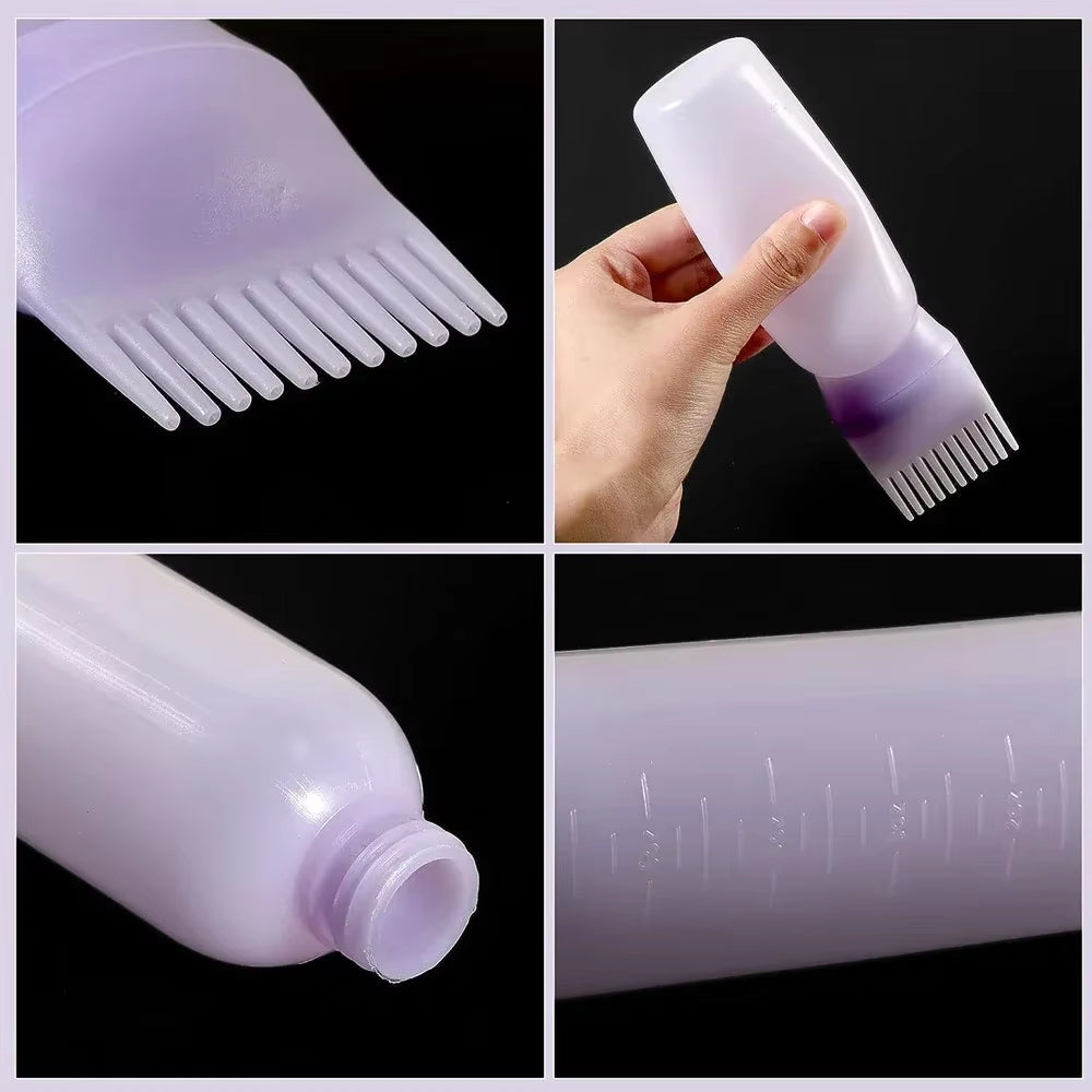 160Ml Hair Root Comb Applicator Bottle Dispensing Hair Dye Applicator Comb Brush Salon Hair Coloring Hairdressing Styling Tools