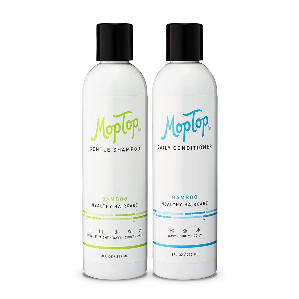 Moptop Moisturizing Curly Hair Shampoo and Conditioner Set – Gentle Shampo