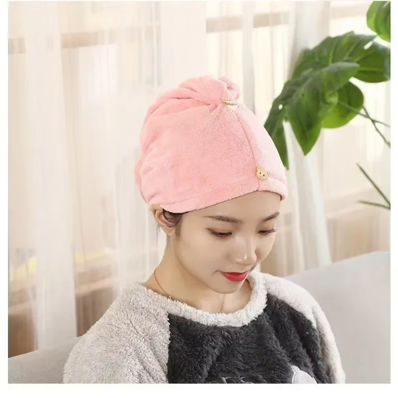 Dry Hair Cap Sports Towel Fiber Super Fine Adult Bath Towel Towels Bathroom Soft Turban for Hair Drying Miss Serviettes Face Wet